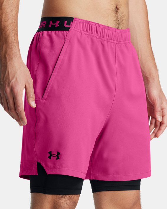 Men's UA Vanish Woven 2-in-1 Shorts, Pink, pdpMainDesktop image number 3